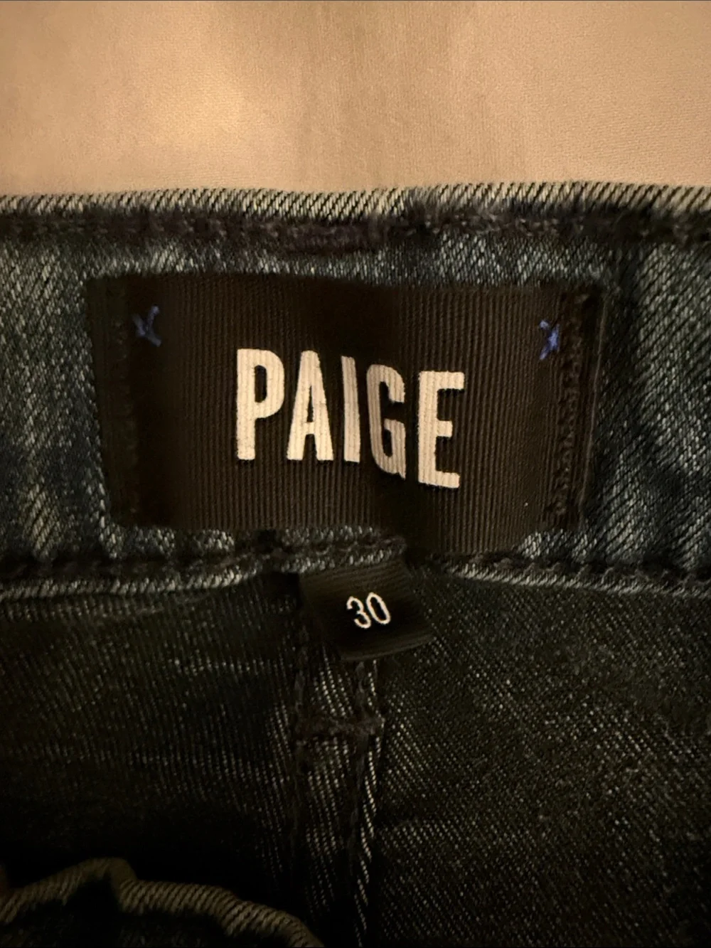 PAIGE Men’s Lennox Distressed Blue Jeans